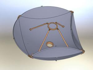  Antenne satellite pliable en fibre de carbone 2,4m (montée sur véhicule) 