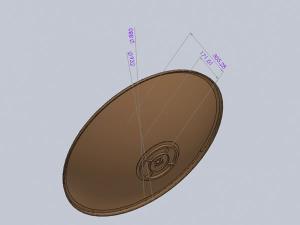  Réflecteur d'antenne VSAT 0,88m, 1m 