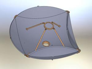  Antenne satellite pliable en fibre de carbone 2,4m (montée sur véhicule) 